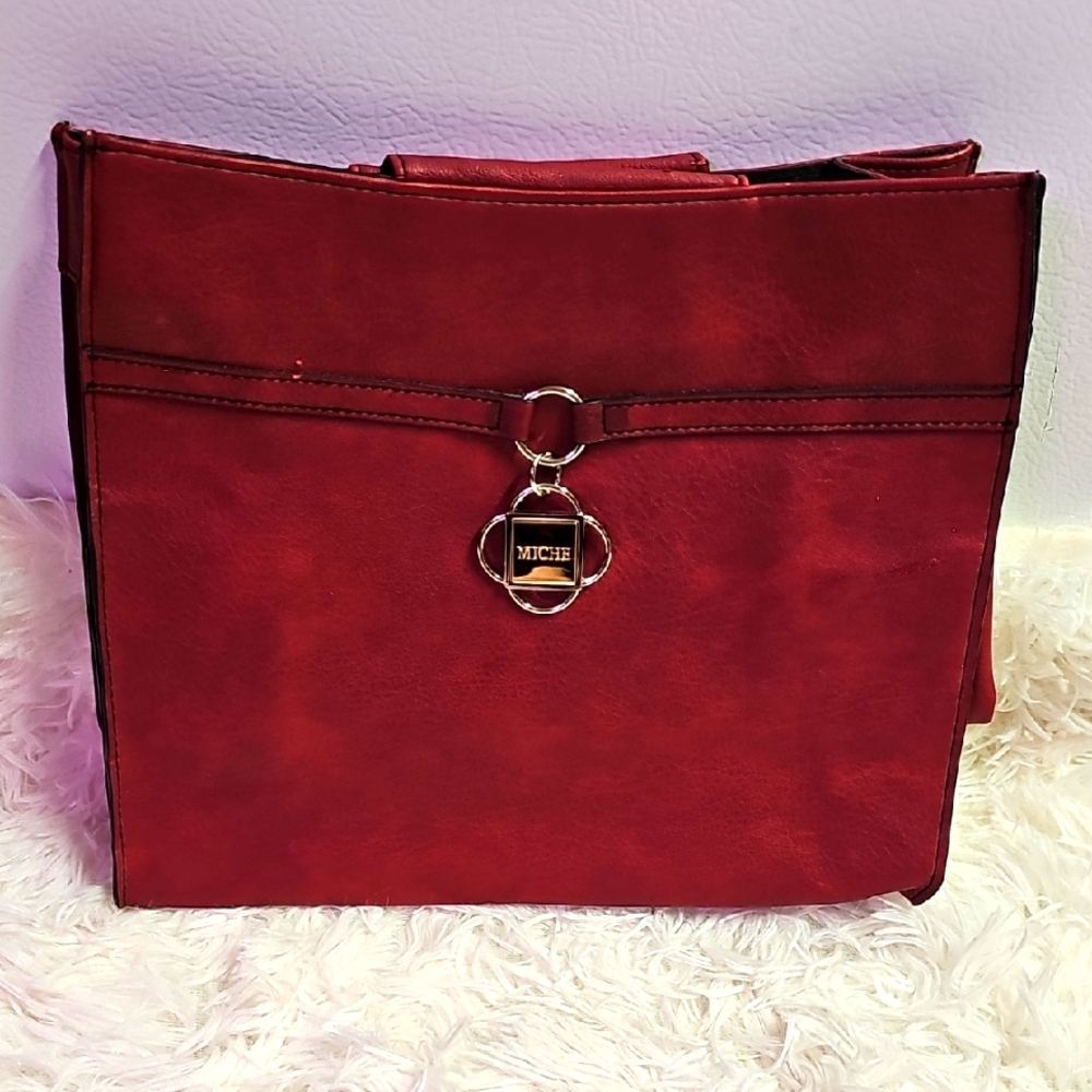 MICHE Bags Miche Dabney Demi Shell Deep Red  Retired Vintage EUC